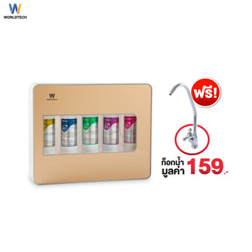 Worldtech เครื่องกรองน้ำล้างผัก ตัวกรอง 5 ขั้นตอน รุ่น WT-WP5S-D800 ประกัน 1 ปี